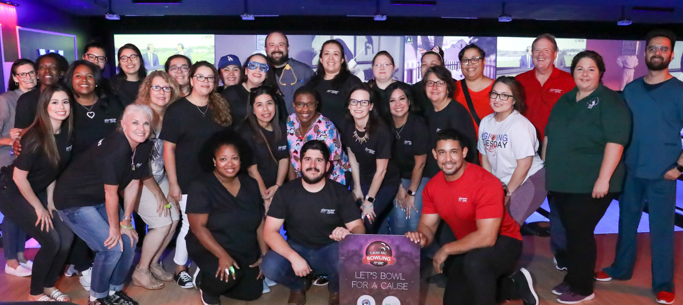 group shot of Members Choice employees at our Bowl for a Cause event